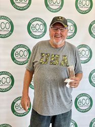 McCalla member poses with Steel City Pops Popsicle